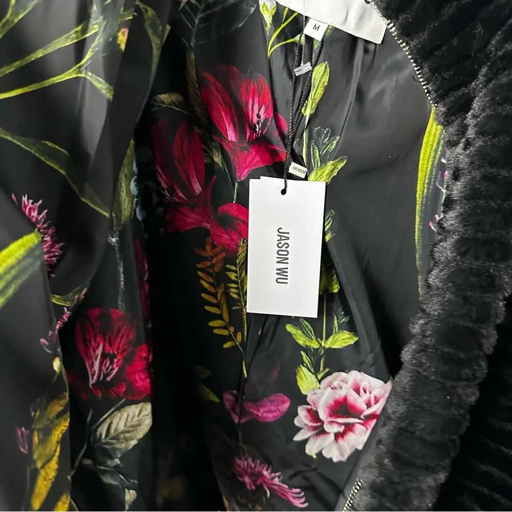 JASON WU Stand Collar Jacket black size M new with‎ tags
